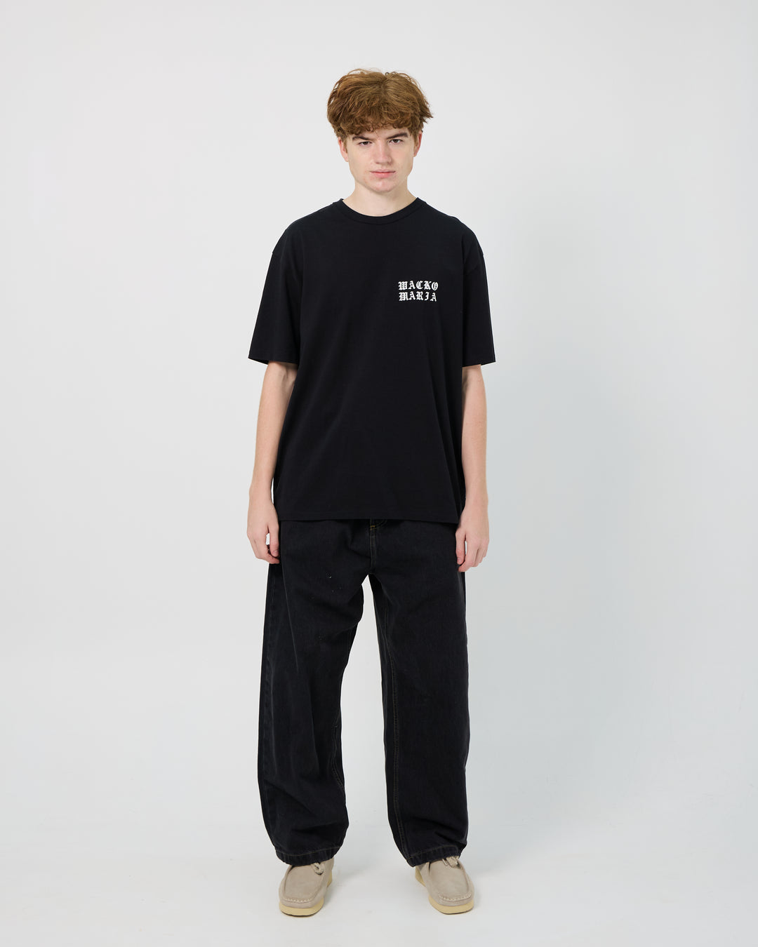 Washed Heavy Weight Crewneck Type-4 Tee | Black