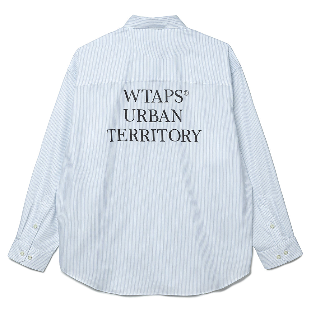 シャツ wtaps 20ss   BD LS02/SHIRT.THOMAS MASON WTAPS BD 02 / LS / Cotton. Herringbone. Textile. OF | Blue