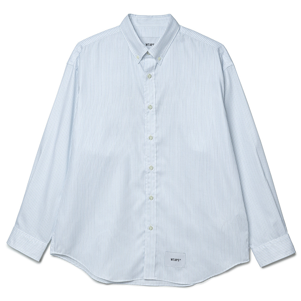 BD 02 / LS / Cotton. Herringbone. Textile. OF | Blue
