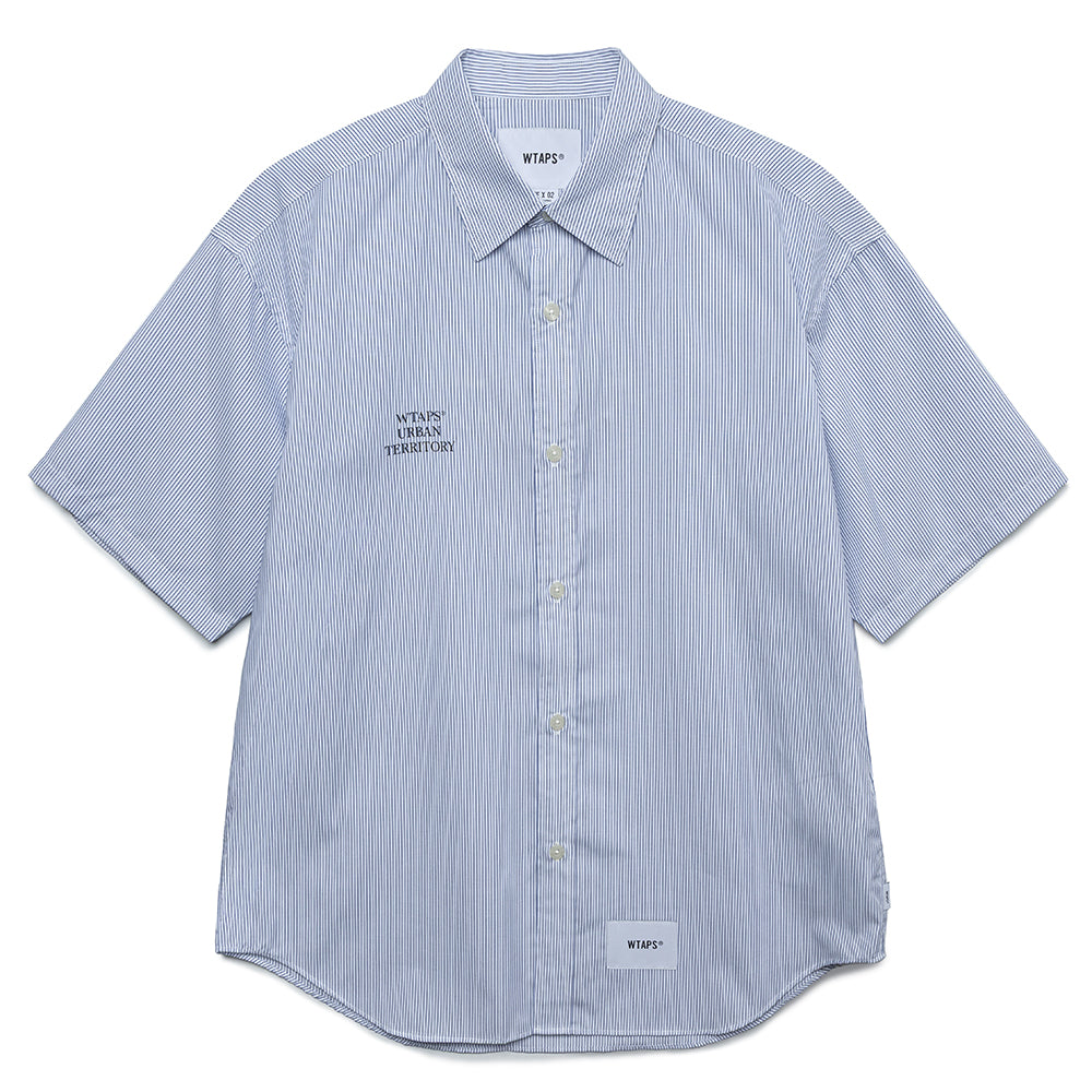 TXT 01 / SS / CTPL. Broadcloth. Textile | Blue