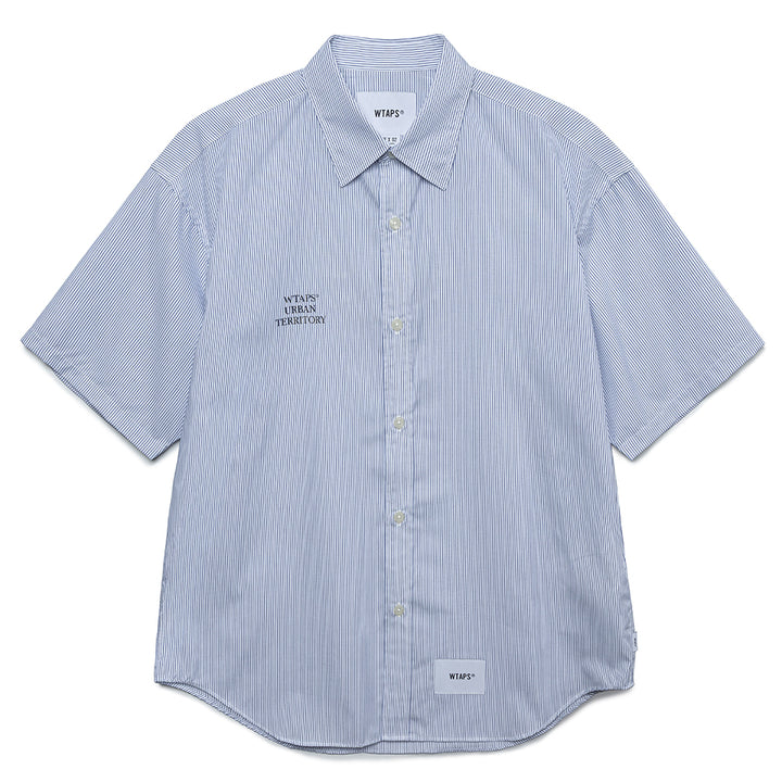 TXT 01 / SS / CTPL. Broadcloth. Textile | Blue