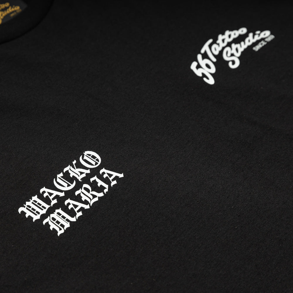 56 Tattoo Studio Crew Neck L/S Tee | Black