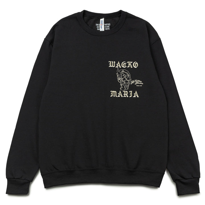 56 Tattoo Studio Crew Neck Sweat Shirt | Black