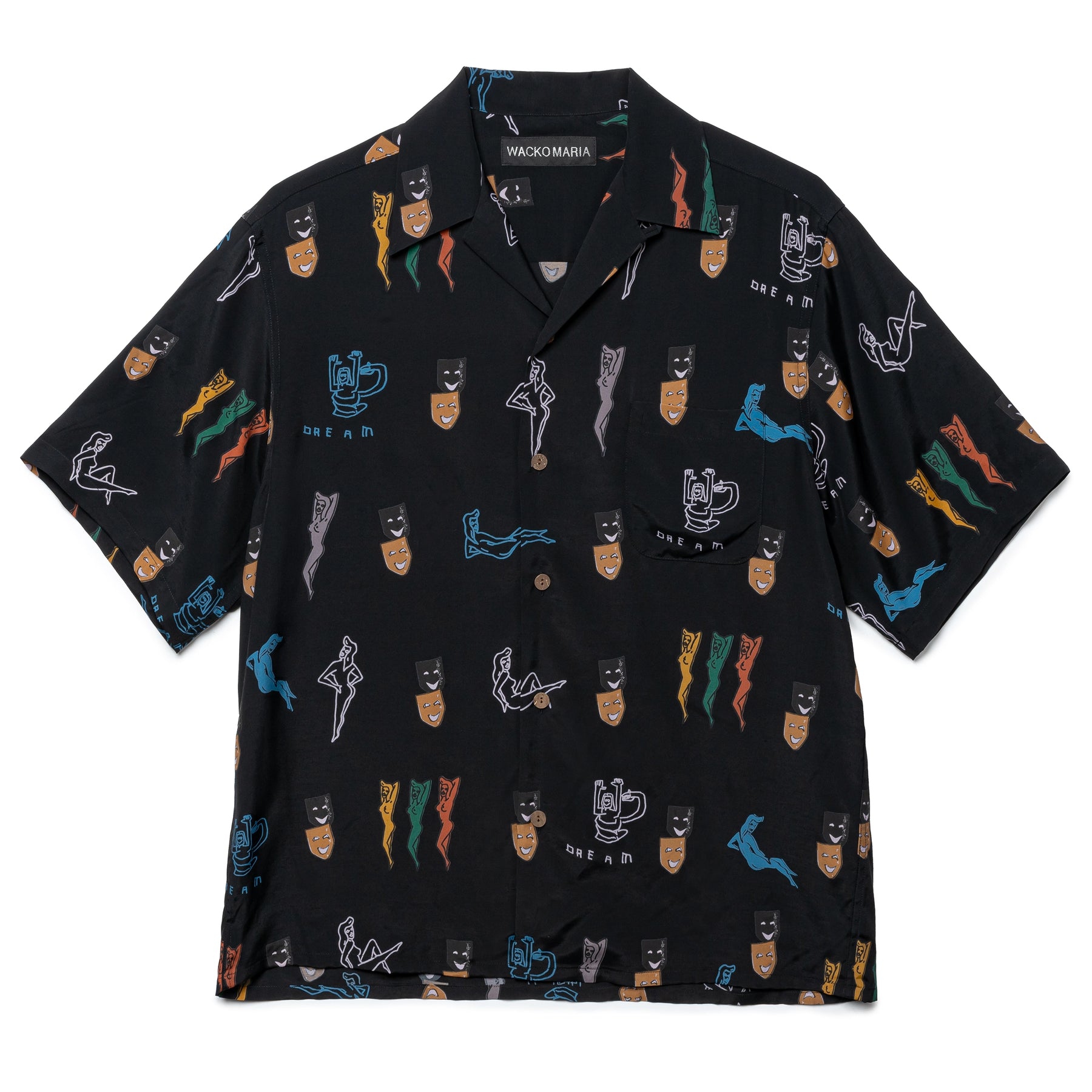 Wacko Maria Hawaiian Shirt (Type-2) | Black