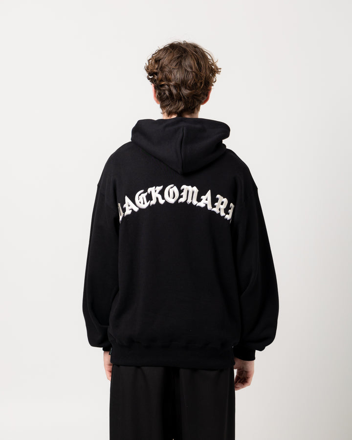 Middle Weight Pullover Hooded Sweatshirt | Black