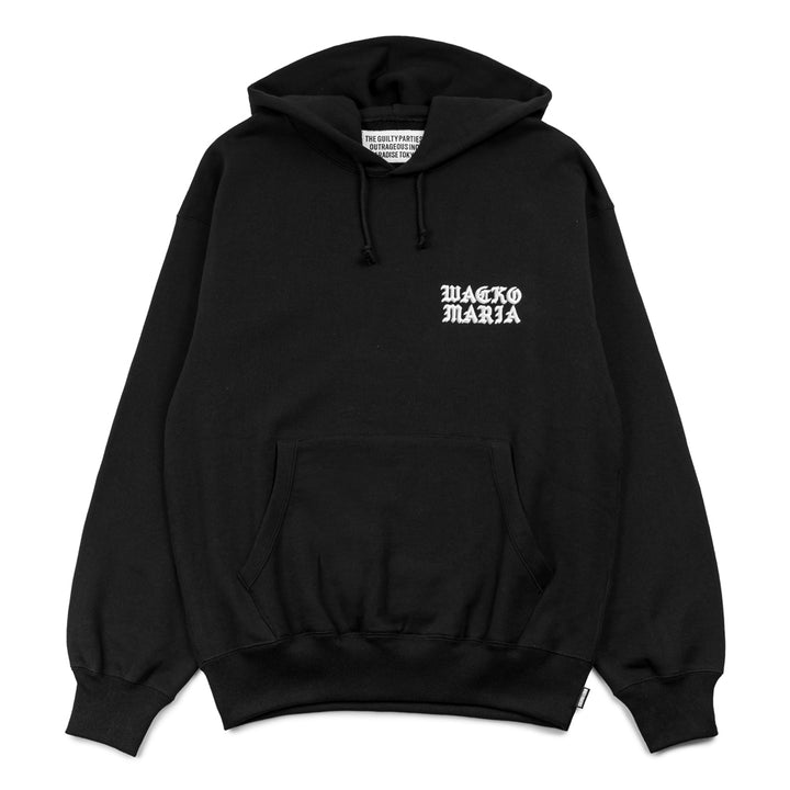 Middle Weight Pullover Hooded Sweatshirt | Black