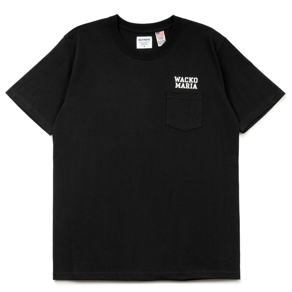 USA Crew Neck Pocket Tee | Black