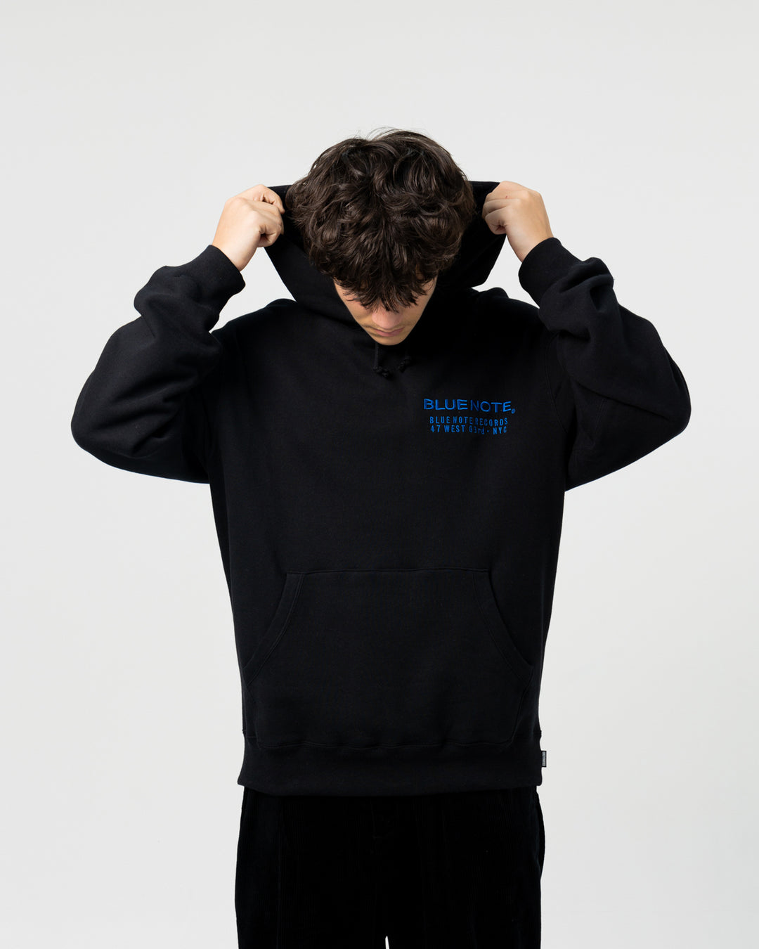 Wacko Maria x Blue Note Middle Weight Pullover Hooded Sweat | Black