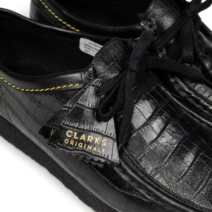 Wacko Maria x Clarks Originals Crocodile Embossed Leather Wallabee | Black