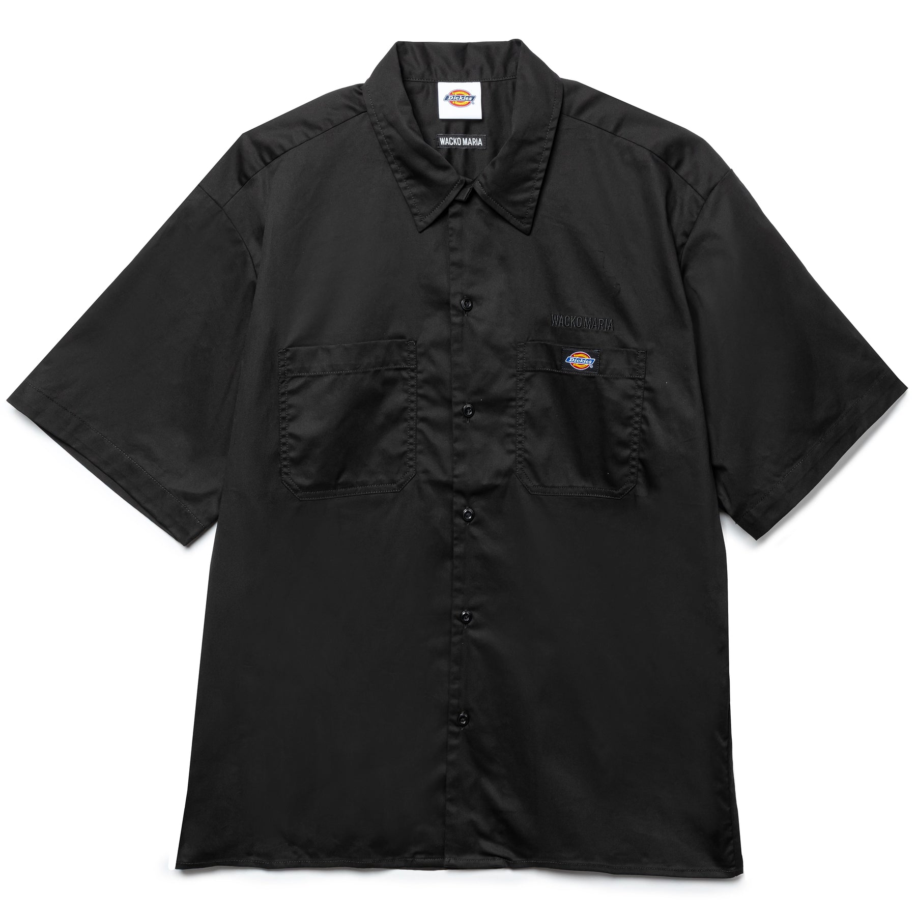 ね*ん様 ワコマリアWACKO MARIA DICKIES WORK SHIRT Wacko Maria x Dickies Work Shirt (Type-1) | Black