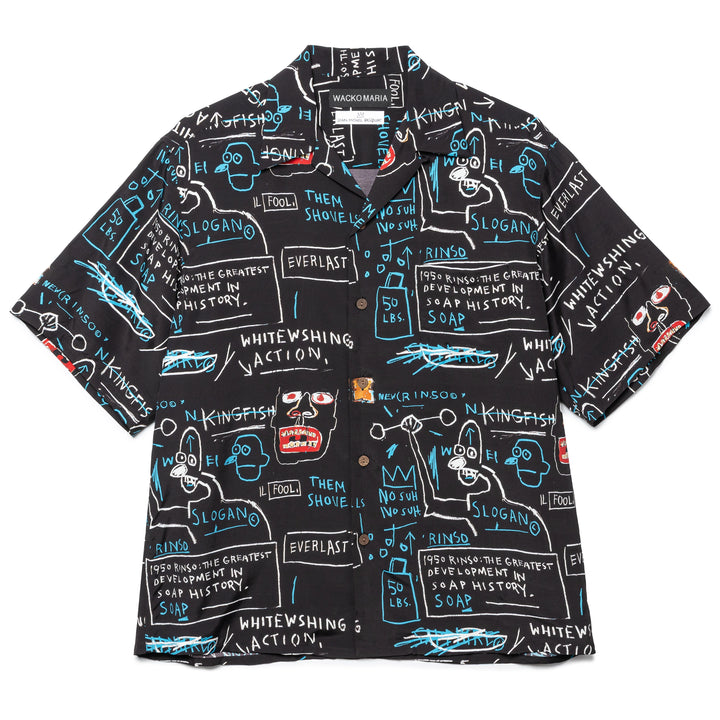 Wacko Maria x Jean-Michel Basquiat Hawaiian Shirt (Type-1) | Black