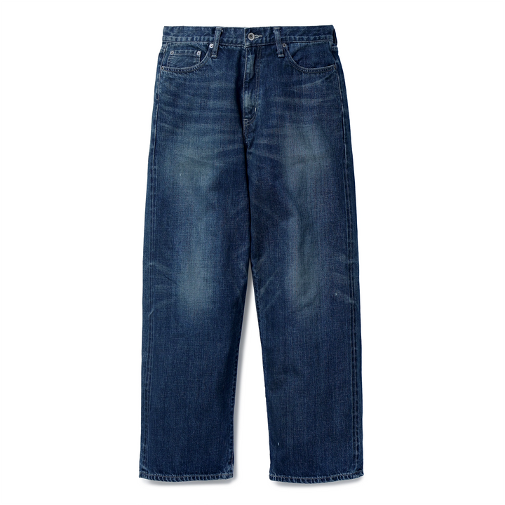Washed Denim DP Wide Pants | Indigo