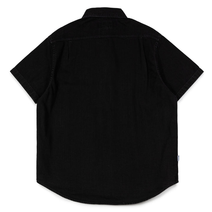 Washed Denim S/S Shirt | Black