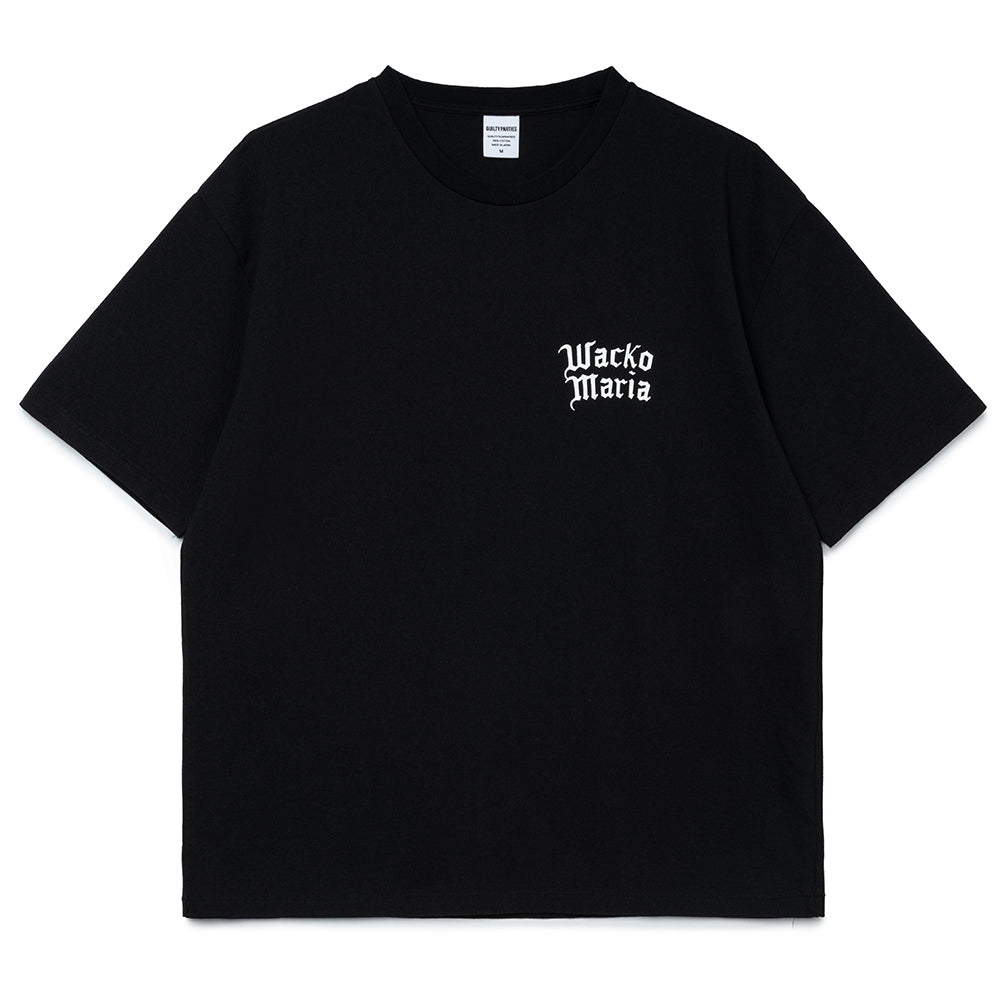 Wacko Maria Washed Heavy Weight Crew Neck (Type 2) Tee | Black
