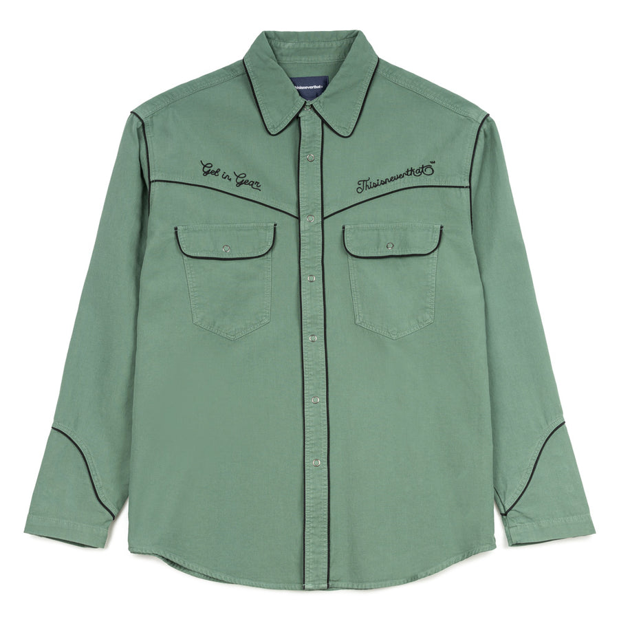 Wool Silk Crossover Shirt Off-White main image 1