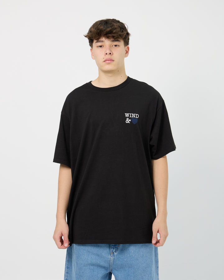 Back Logo Tee (Heart) | Black