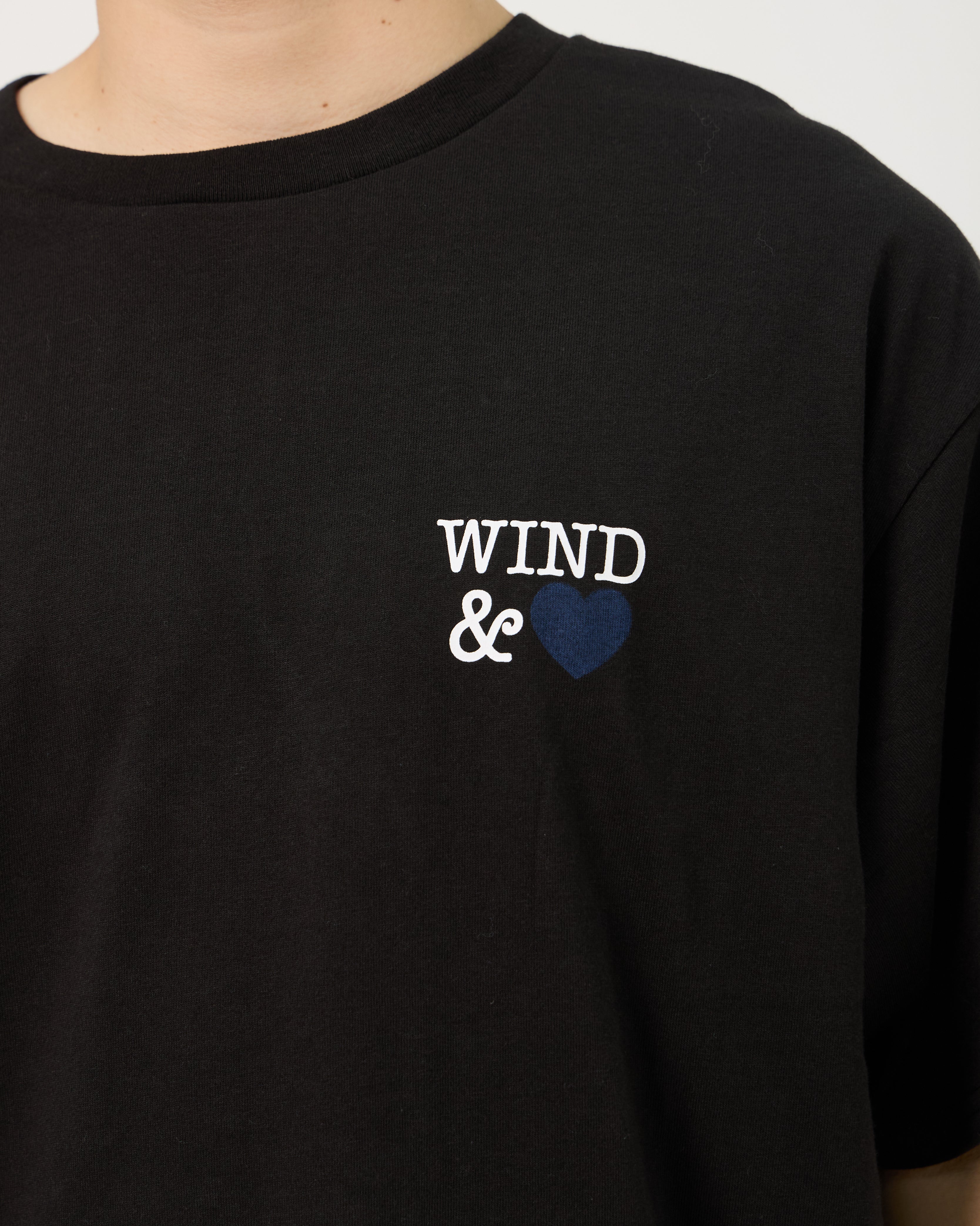 Wind and Sea Back Logo Tee (Heart) | Black