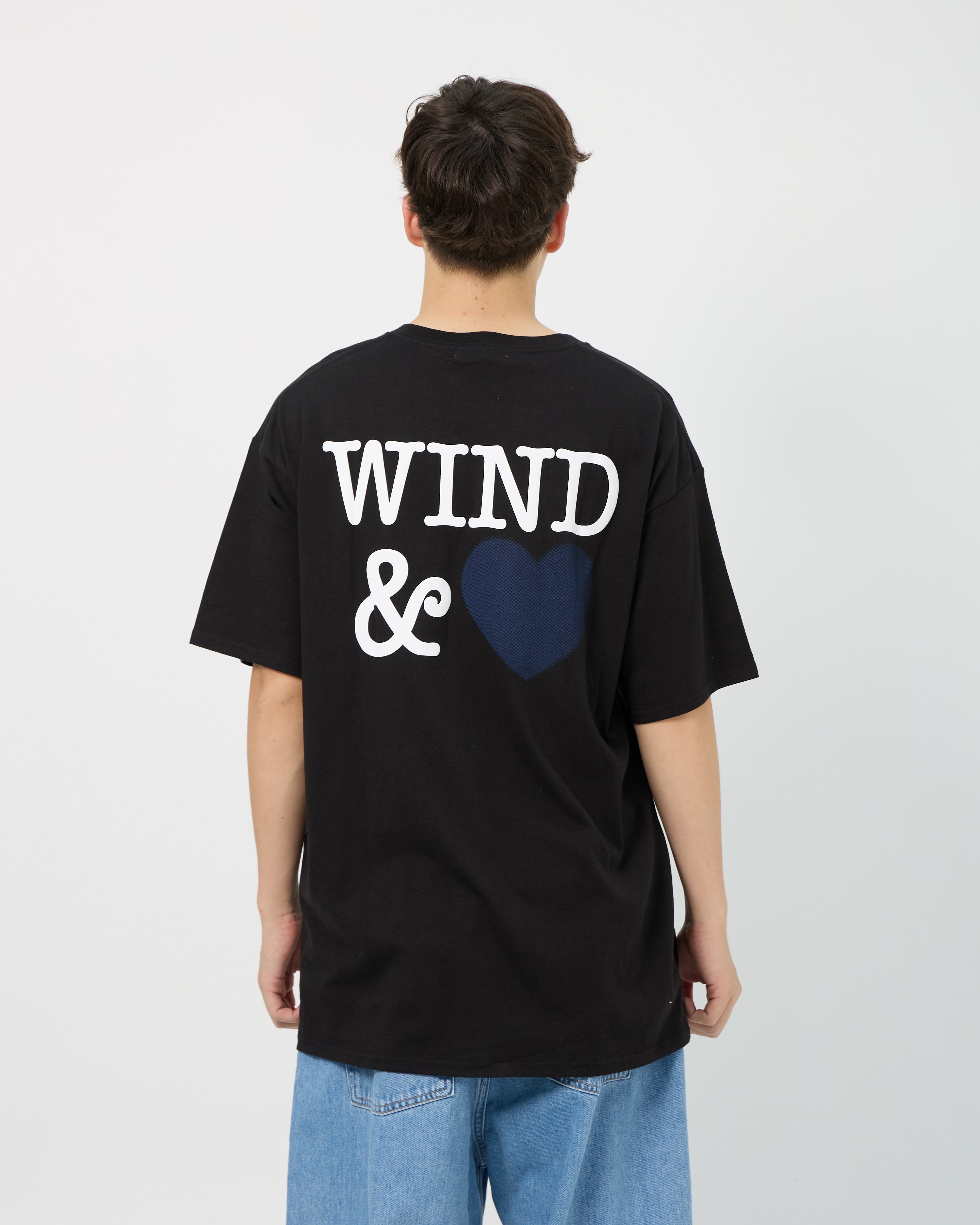 Wind and Sea Back Logo Tee (Heart) | Black