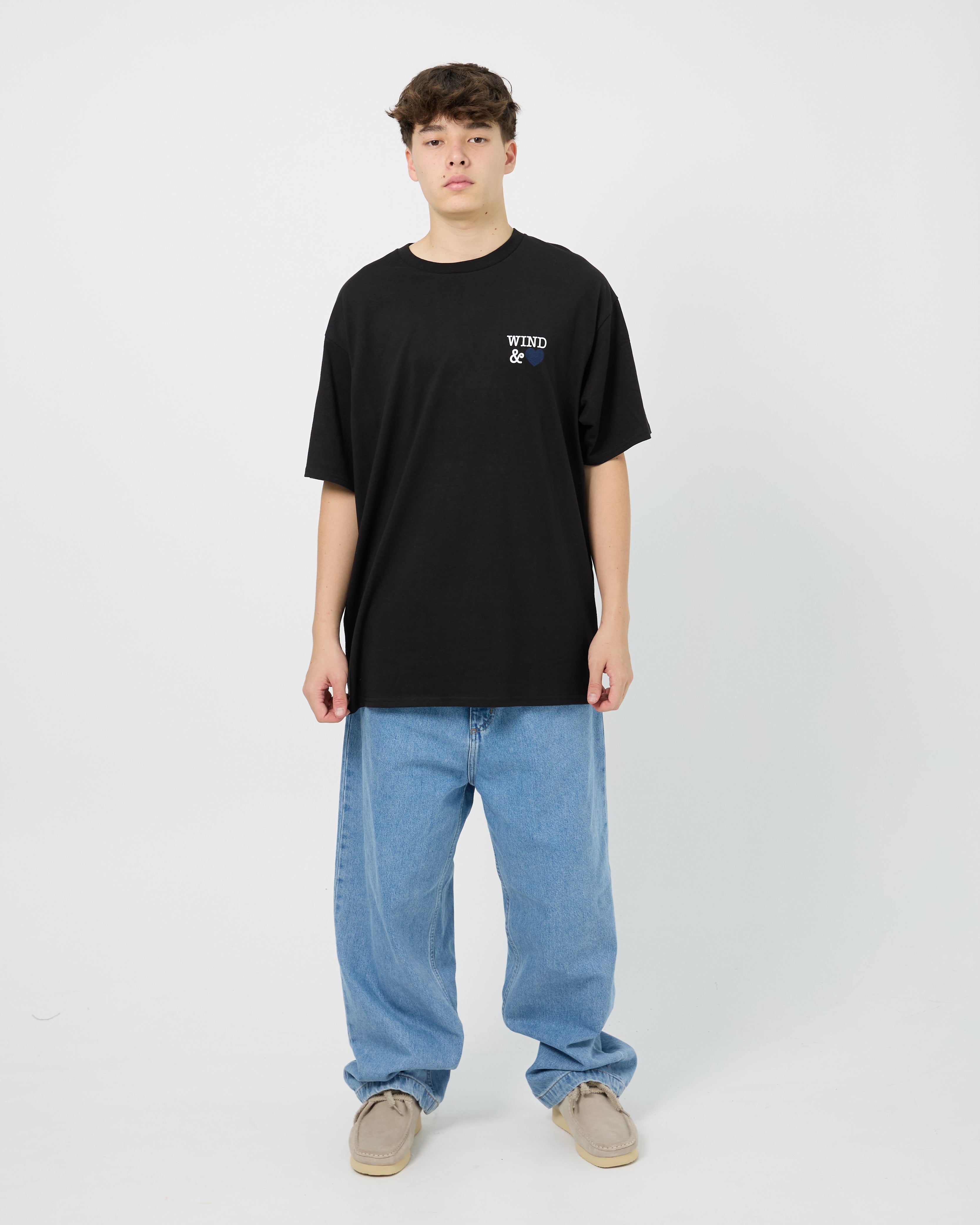 Wind and Sea Back Logo Tee (Heart) | Black