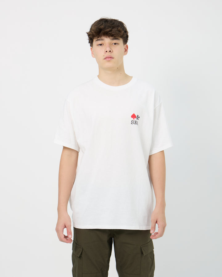 Back Logo Tee (Spade) | White
