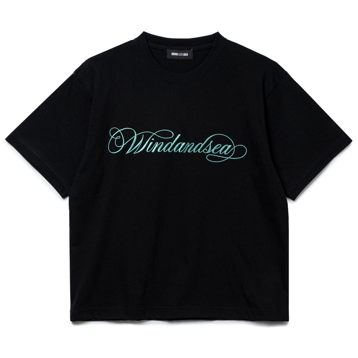 Caligraphy Embroidery Tee | Black