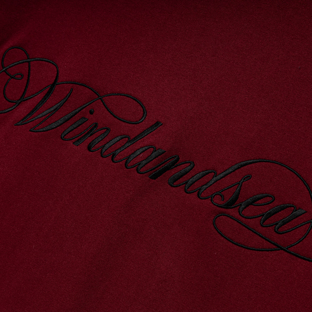 Caligraphy Embroidery Tee | Red