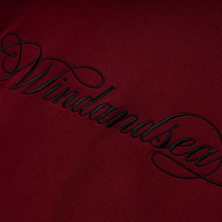 Caligraphy Embroidery Tee | Red