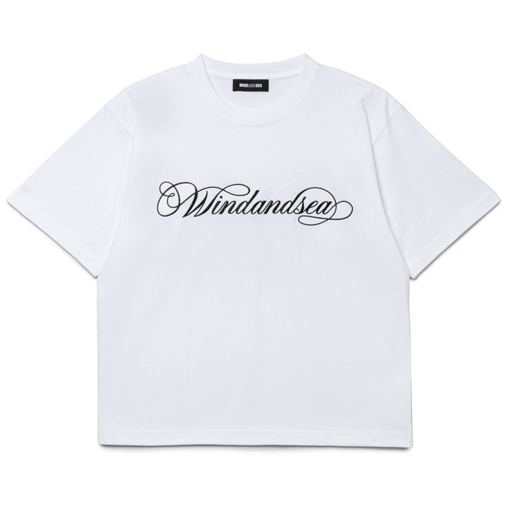 Caligraphy Embroidery Tee | White