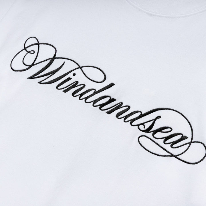Caligraphy Embroidery Tee | White