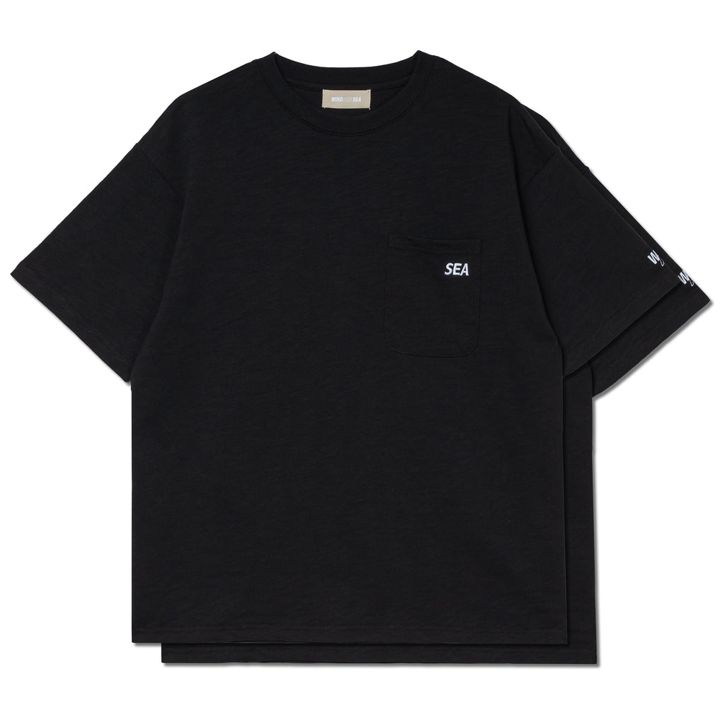 Wind and Sea Sea ESS 2-Pack Pocket Tee | Black