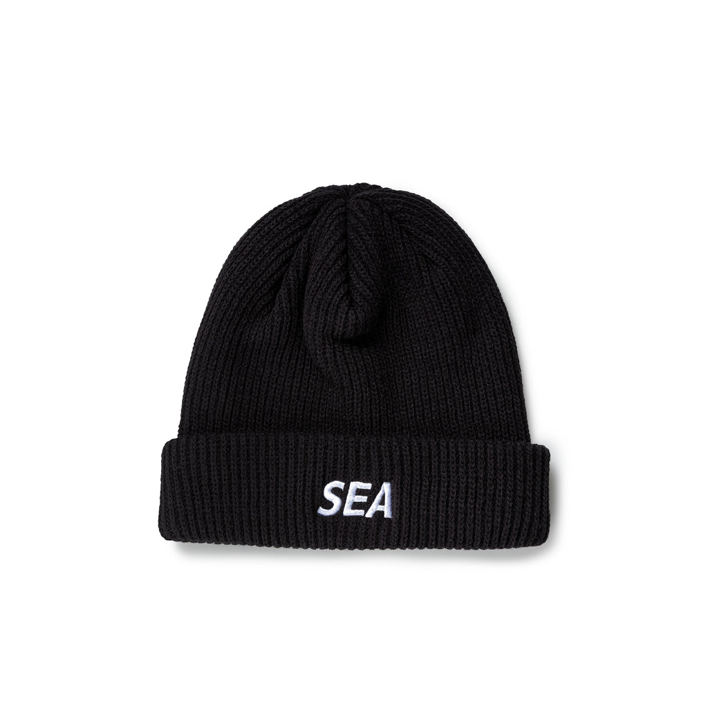 Wind and Sea Sea Logo Knit Cap | Black
