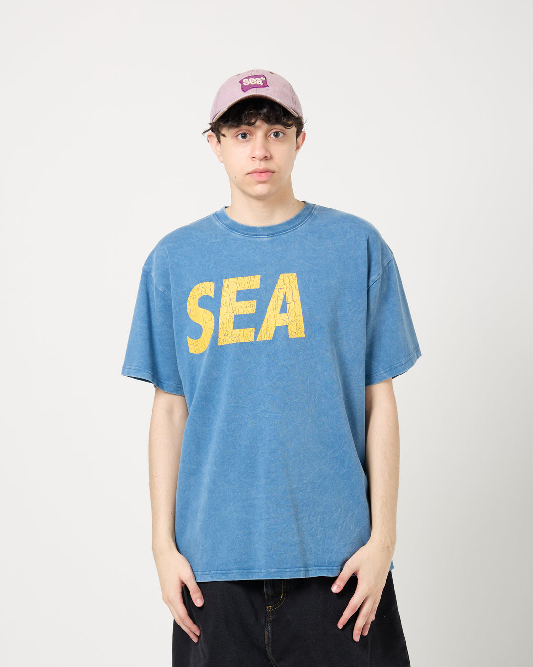 Sea (Crack P-Dye) Tee | Blue
