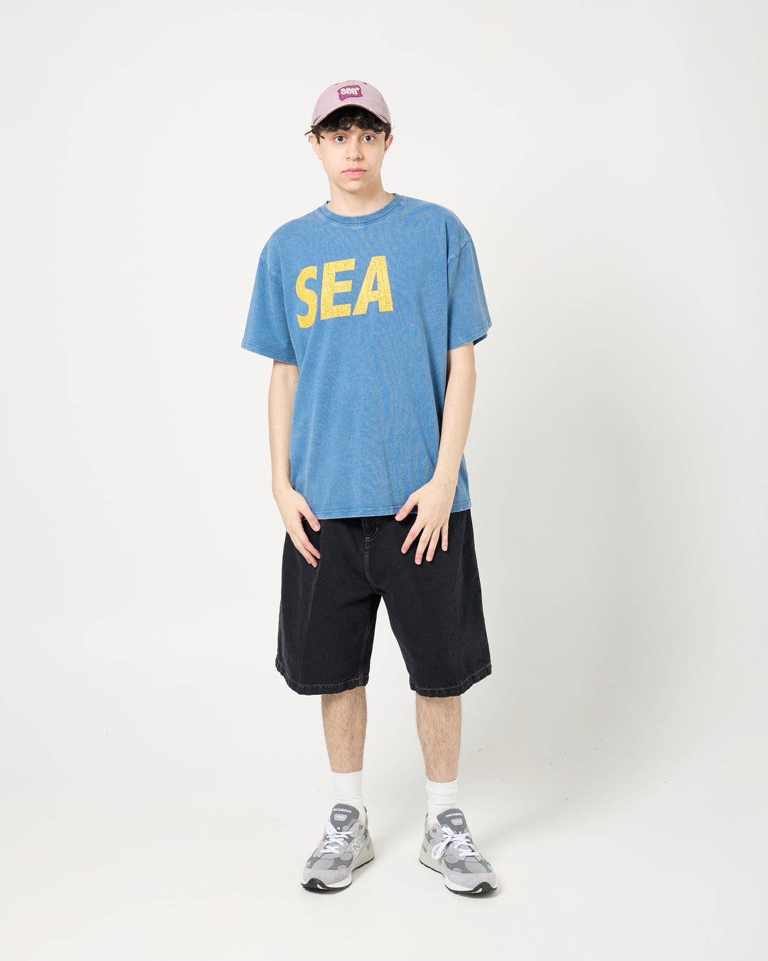 Sea (Crack P-Dye) Tee | Blue