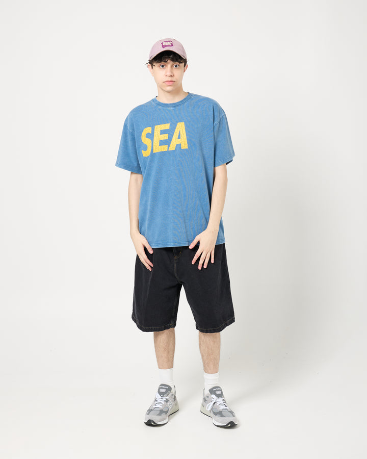 Sea (Crack P-Dye) Tee | Blue