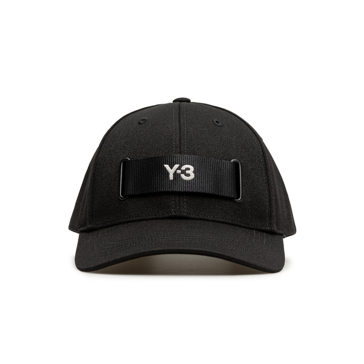 Y-3 Front Webbing Cap | Black