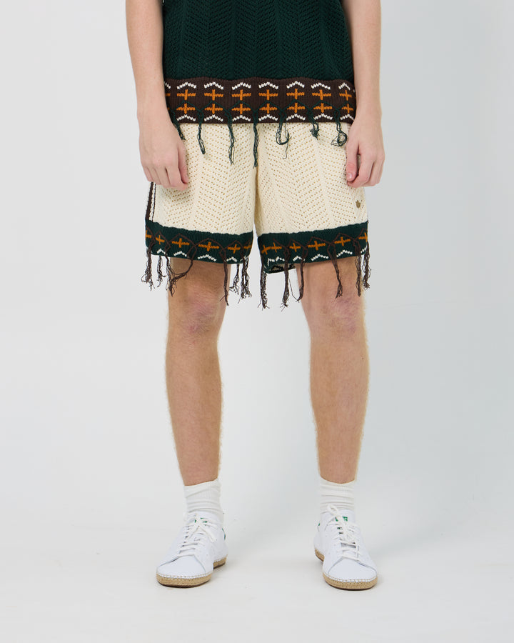 Adidas x CLOT Crochet Shorts by Edison Chen | Cream White