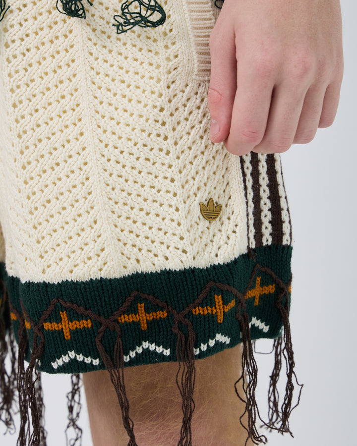 Adidas x CLOT Crochet Shorts by Edison Chen | Cream White