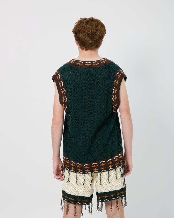 Adidas x CLOT Crochet Vest by Edison Chen | Green Night