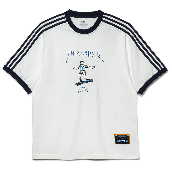 Adidas x Thrasher x Argentina Gonz Ringer Tee | Core White