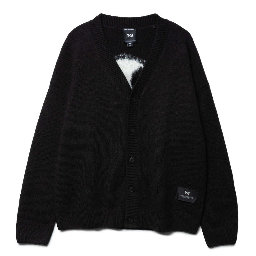 Y-3 Chito Graphic Knitted Cardigan | Black