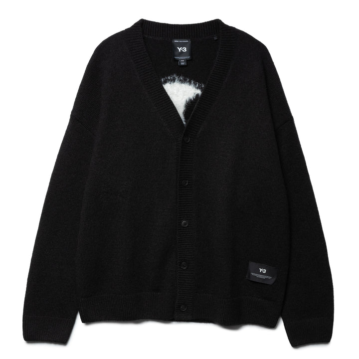 Y-3 Chito Graphic Knitted Cardigan | Black