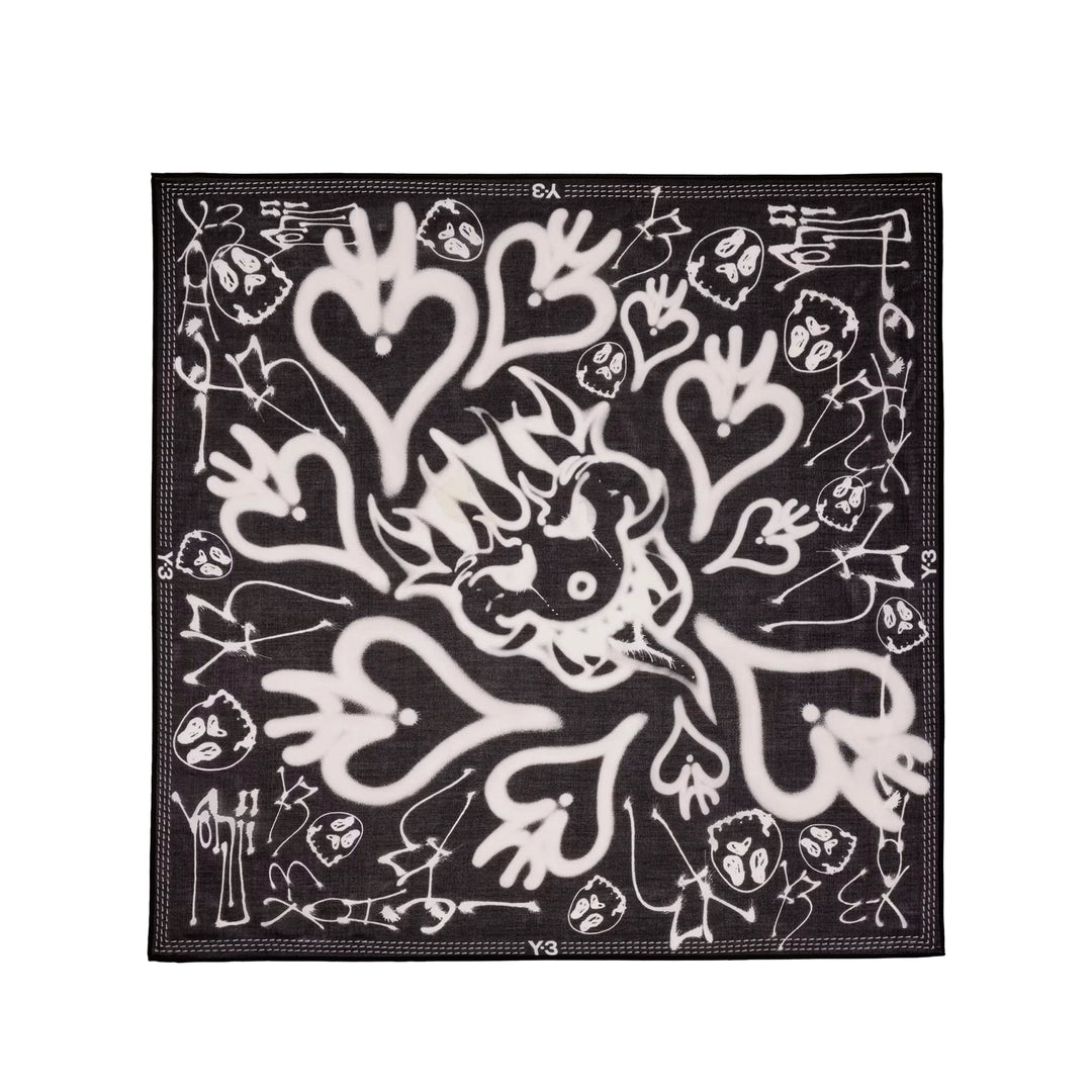 Y-3 Chito Graphic Scarf S | Black