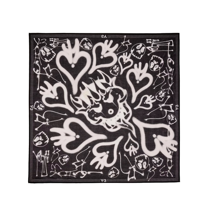 Y-3 Chito Graphic Scarf S | Black