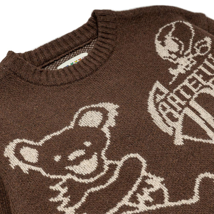 GD Iconography Knit Sweater | Brown