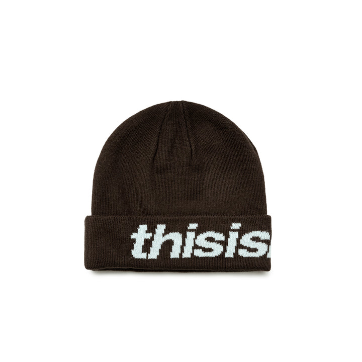 HSP-Logo Big Cuff Beanie | Brown