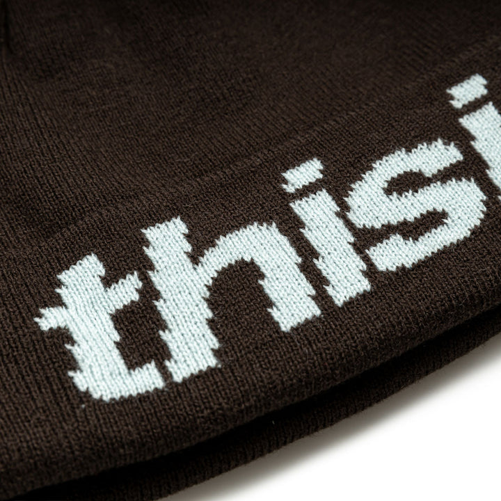 HSP-Logo Big Cuff Beanie | Brown