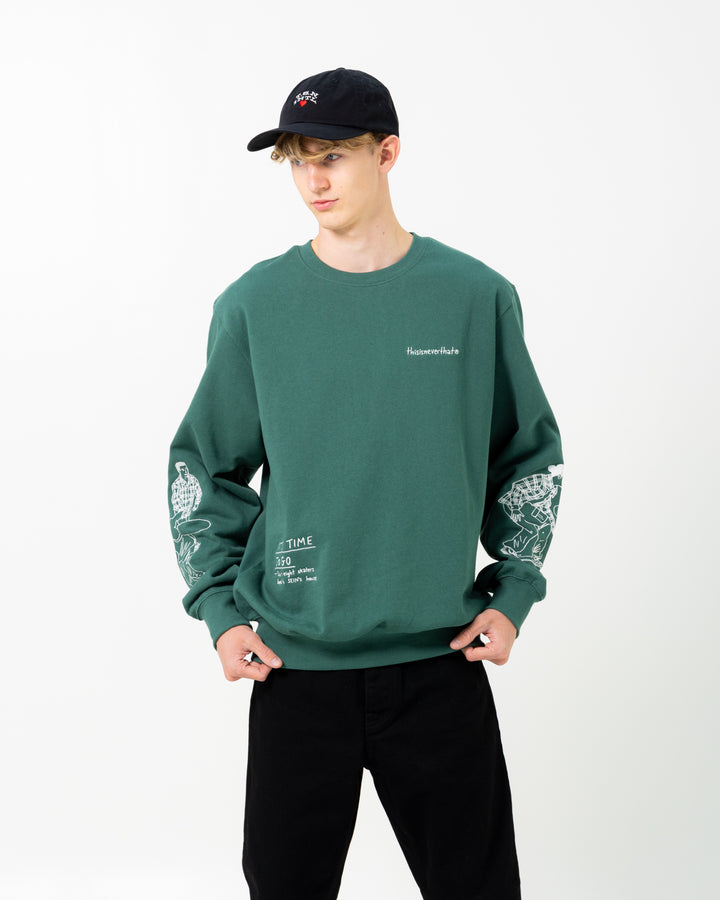 Sketch Embroidery Crewneck | Green