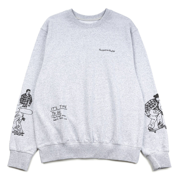 Sketch Embroidery Crewneck | Grey