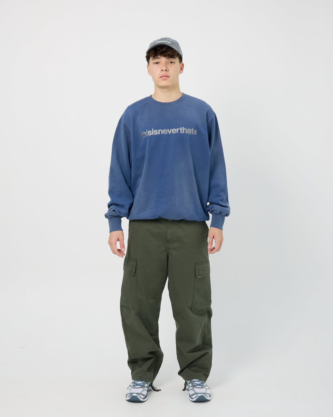 T-Logo Crewneck | Warm Blue