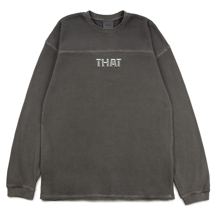 THAT Waffle L/S Tee | Charcoal